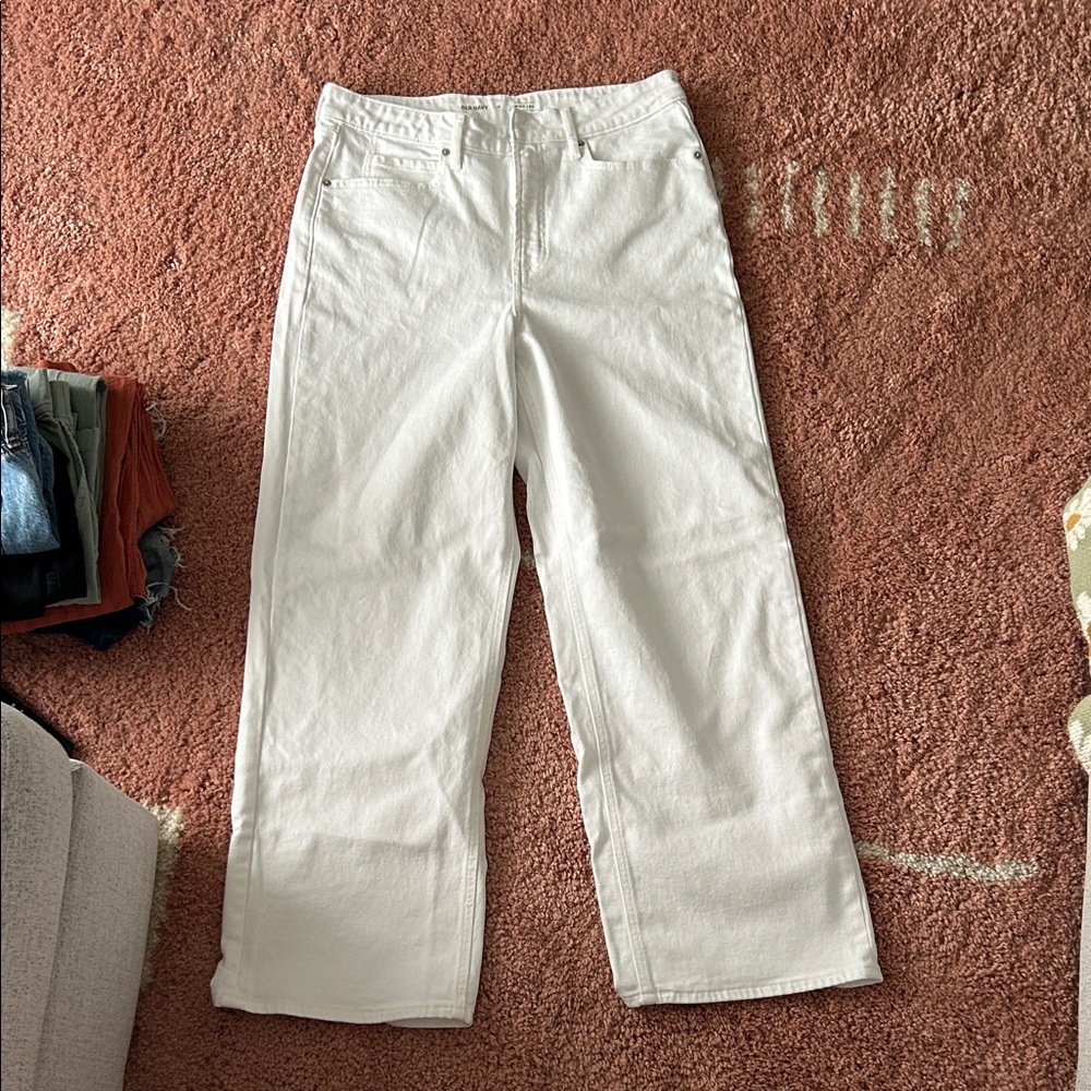 Old Navy White Wide Leg Jeans
